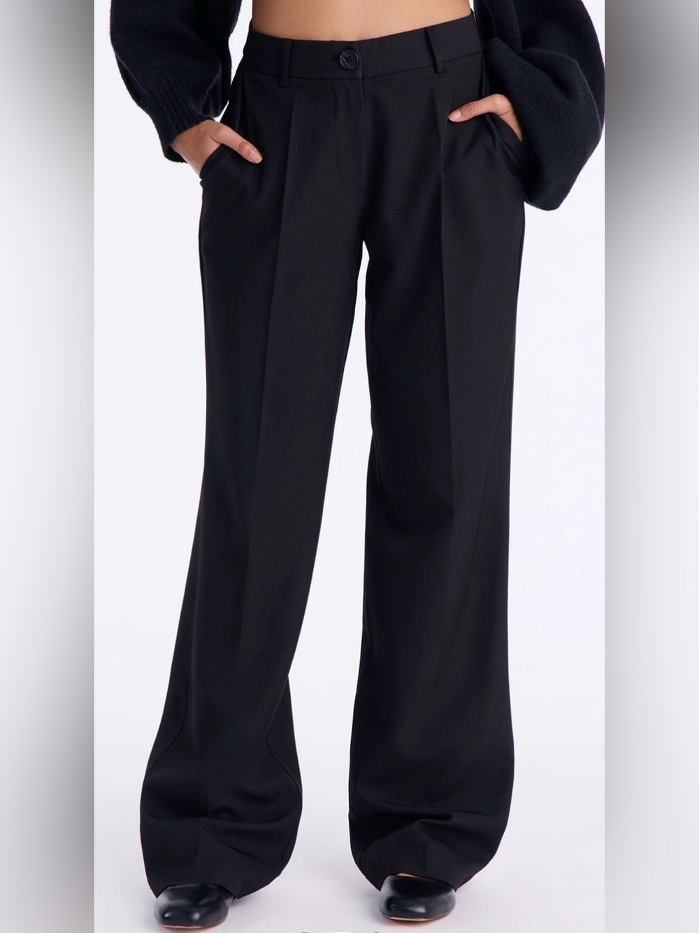 NWT* Fashion Nova Black Tall High Rise Trouser Pants XS